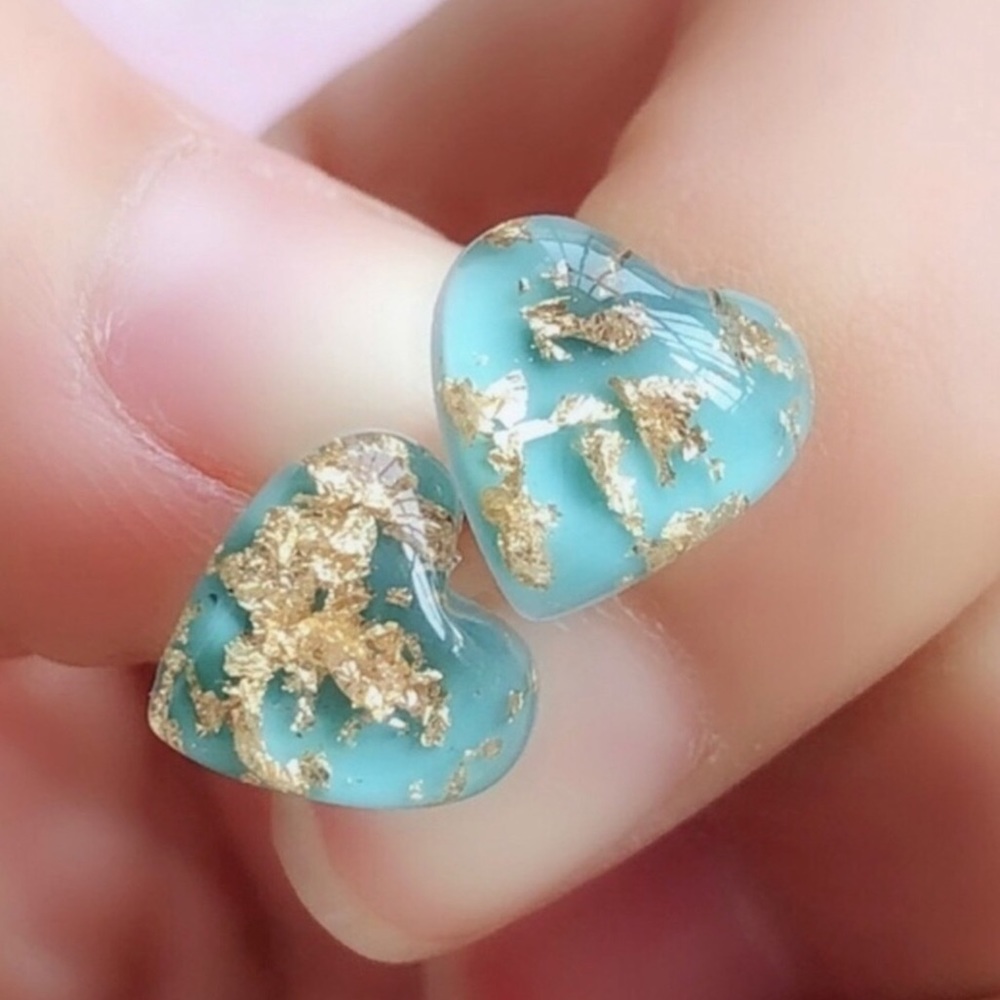 Turquoise Heart Earrings